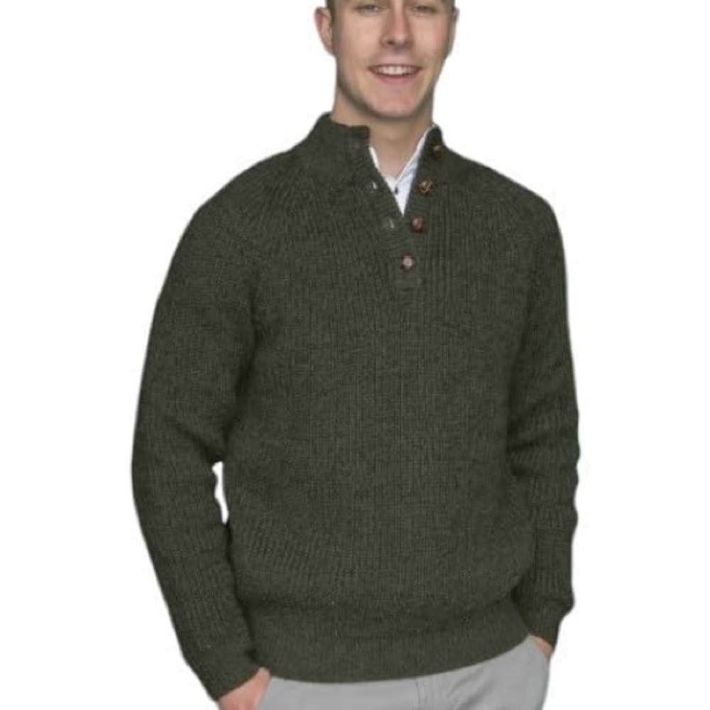 L.L. Bean Men's Olive Crewneck Sweater